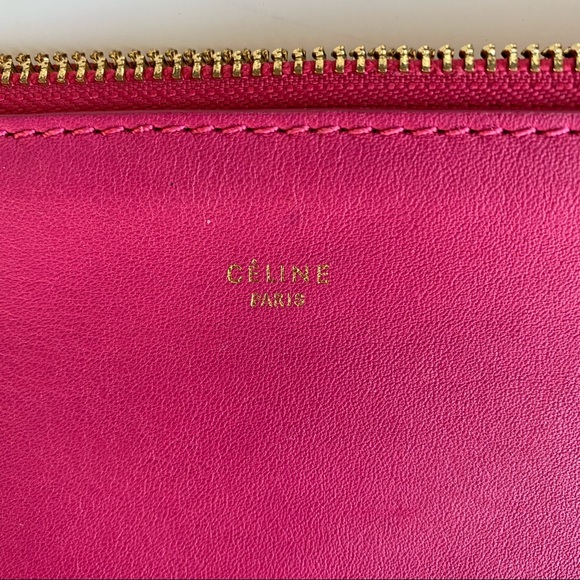 COPY Celine pink and grey leather pouch - Picture 16 of 16